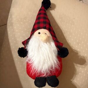Plaid Red and Black Holiday Gnome Decor